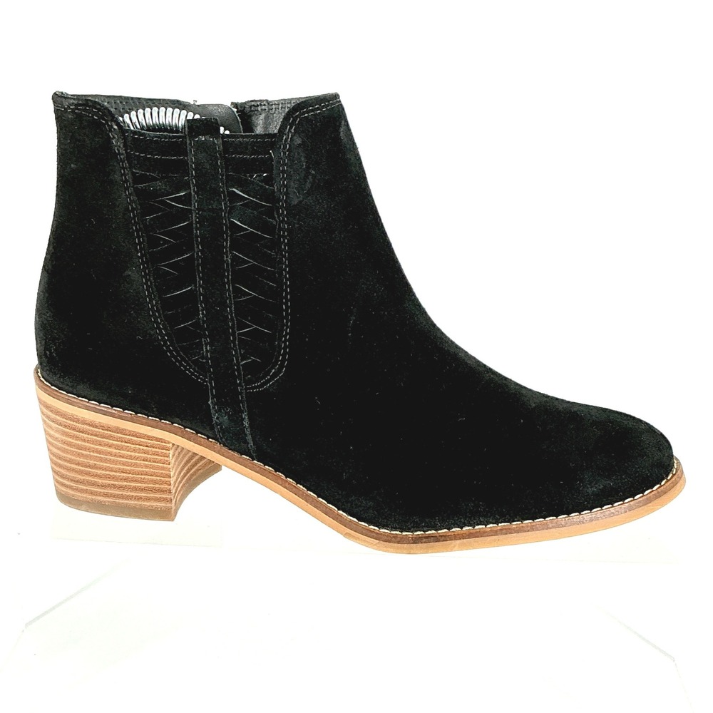 Paul Green Size 3.5 US 6 Black Suede Block Heel Ankle‎ Boots NEW Austria $520
